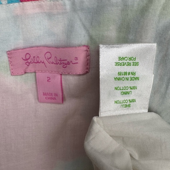 Lilly Pulitzer Floral Sleeveless Dress in Pink and Blue Size 2. - Picture 12 of 14